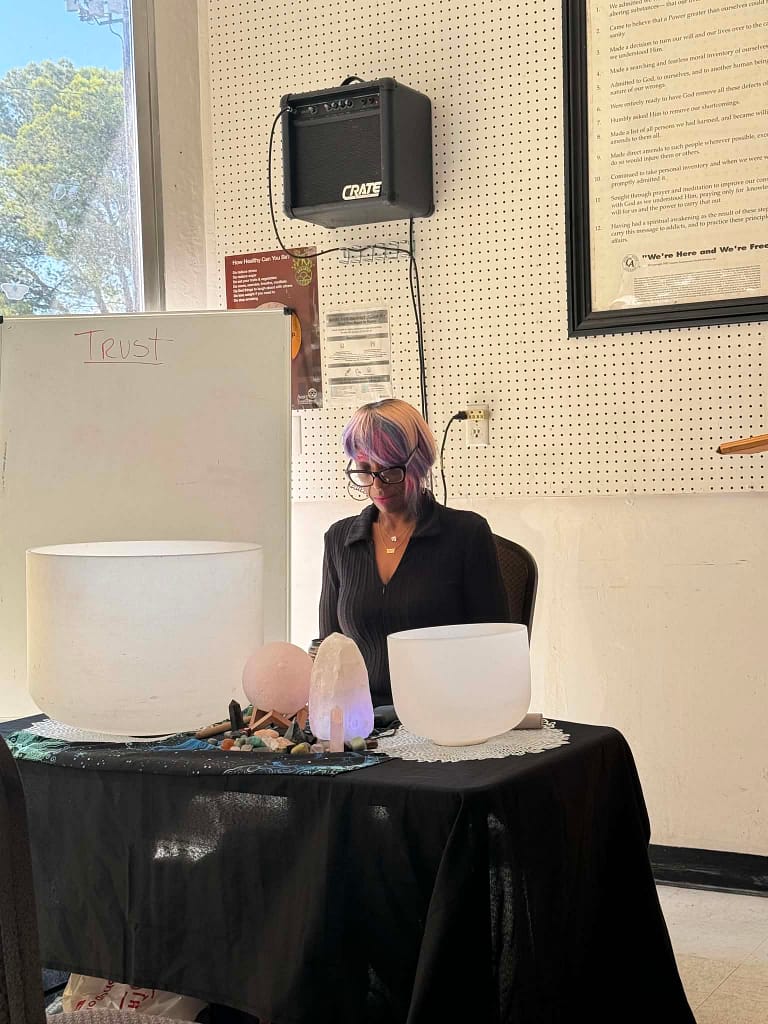 JINGA DURING SOUND THERAPY SESSIONS